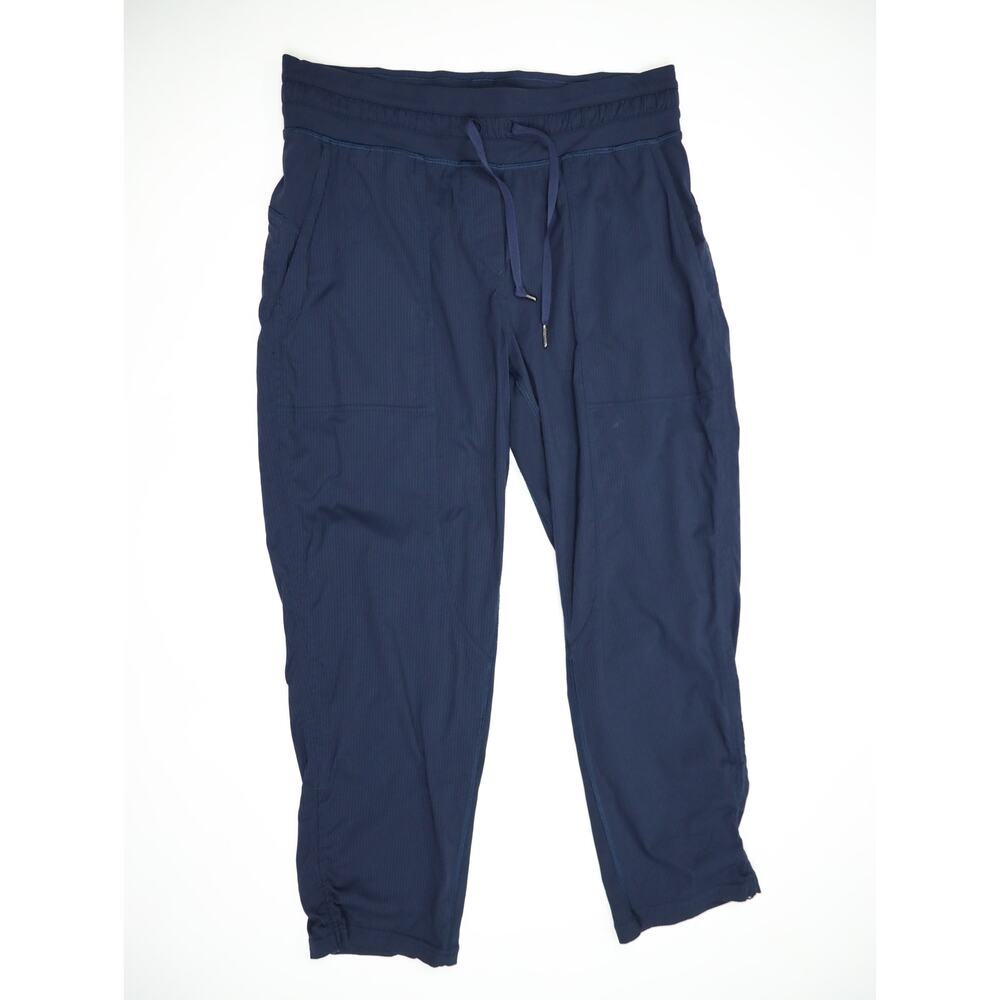Lululemon Navy Blue Adjustable Hem Jogger Pants 8 Minimalist Athleisure Travel - Picture 4 of 13
